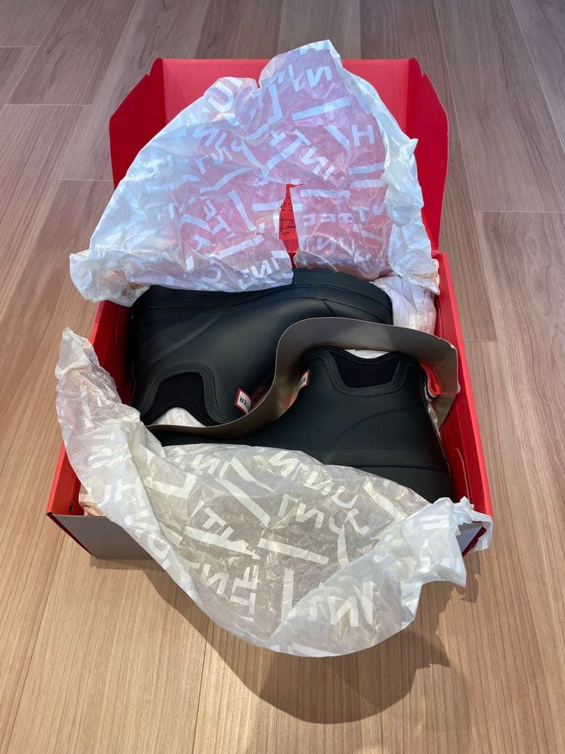 【新品未使用】【HUNTER】メンズ27cm レインブーツ　モスグリーン