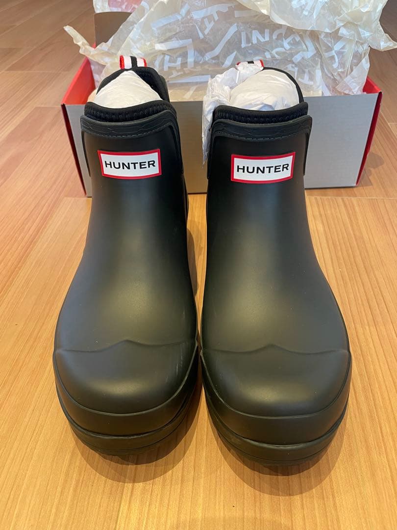 【新品未使用】【HUNTER】メンズ27cm レインブーツ　モスグリーン