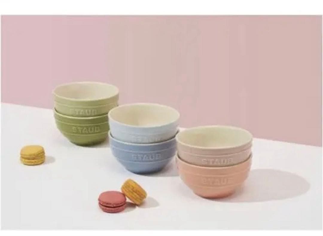 箱入新品ストウブ★ボウル6個セットマカロンパステルカラー定価9350円
