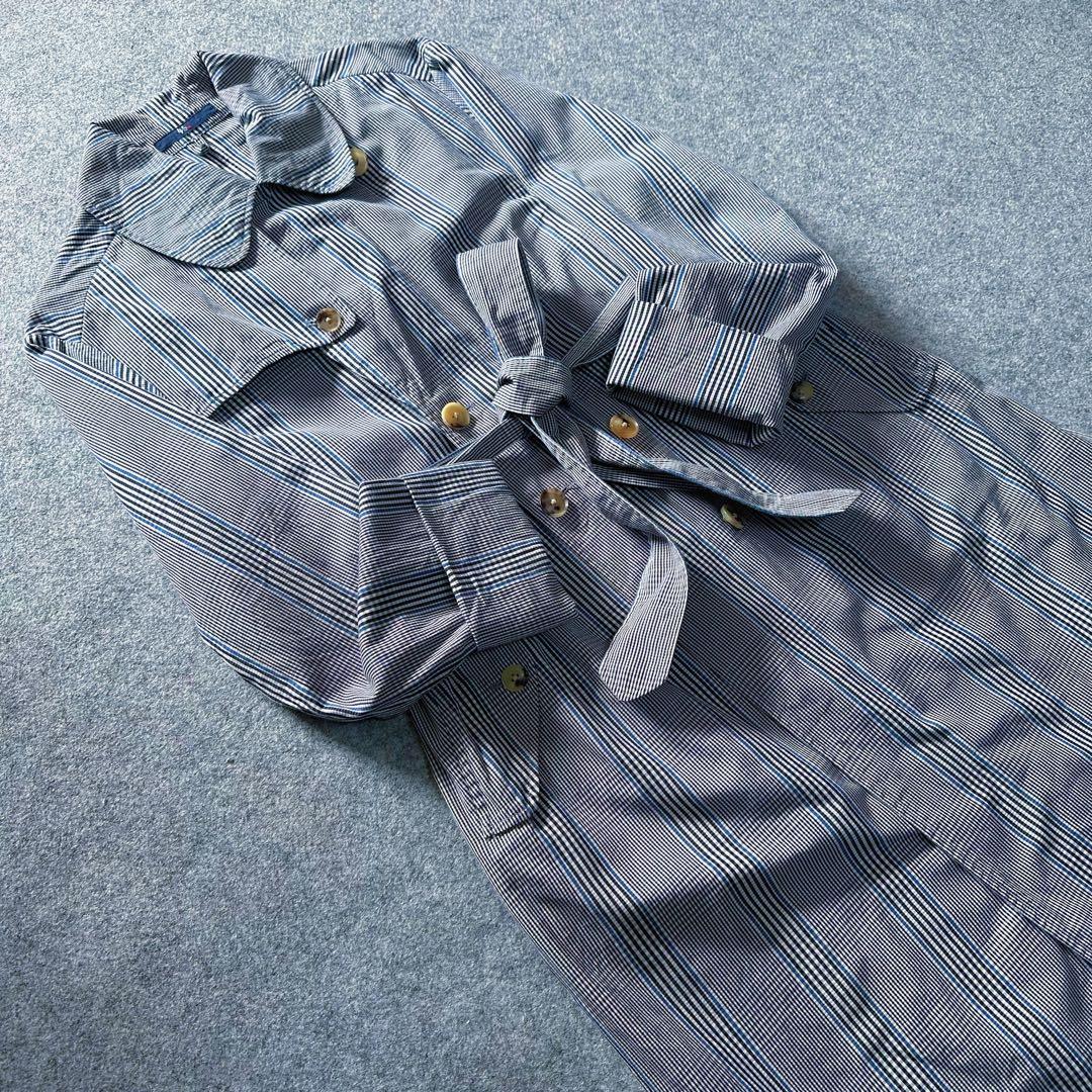 45R【格子柄×希少カラー／ハート刺繍】セミロング•トレンチコート（ベルテッド）