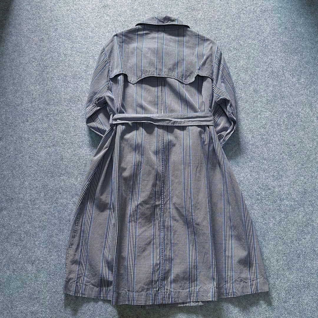 45R【格子柄×希少カラー／ハート刺繍】セミロング•トレンチコート（ベルテッド）