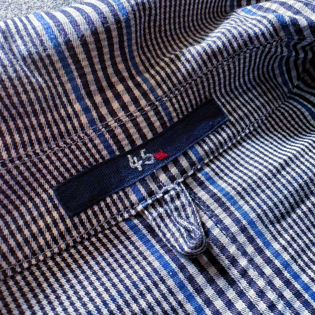 45R【格子柄×希少カラー／ハート刺繍】セミロング•トレンチコート（ベルテッド）