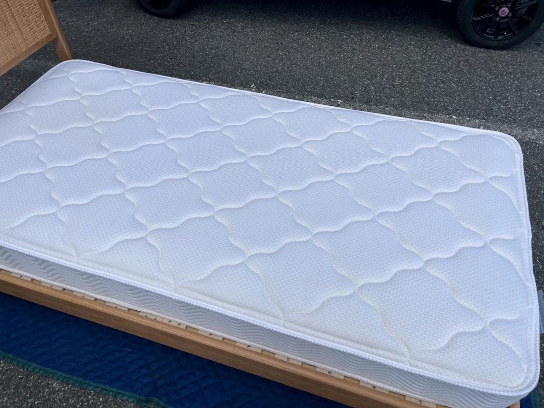 K◆美品 unico/ウニコ シングルベッドフレーム Granz マットレス