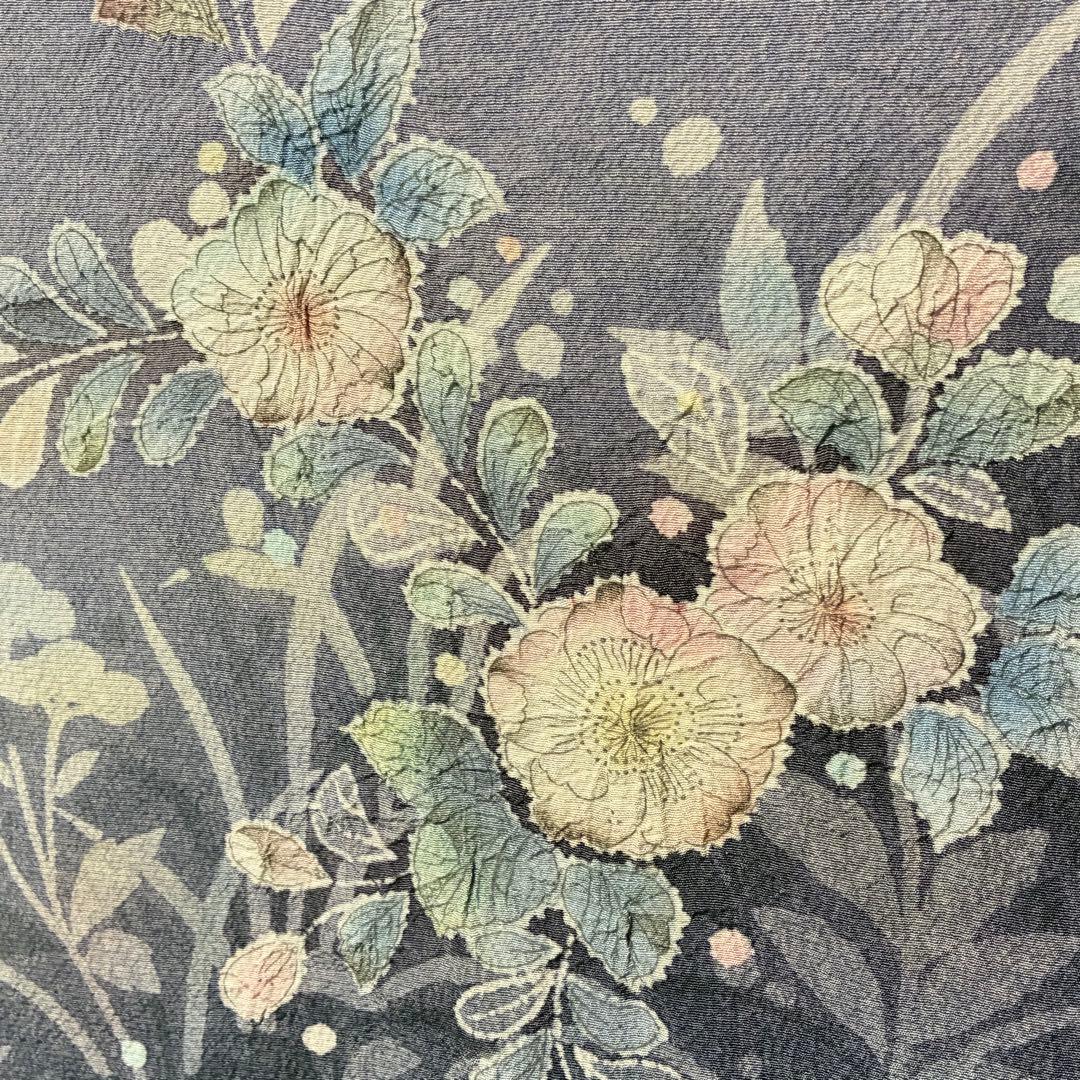 D129 訪問着 辻ヶ花 絞り 正絹 着物 袷 極美品