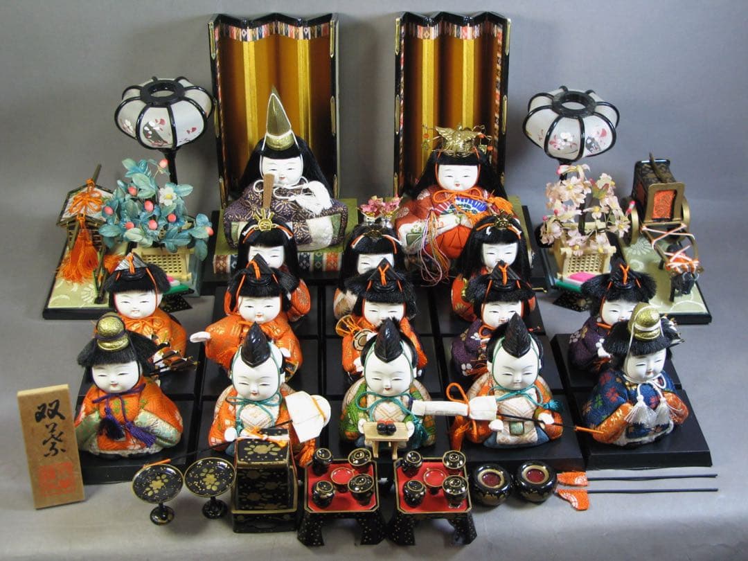 雛人形セット ひな祭り用 15体　木目込み