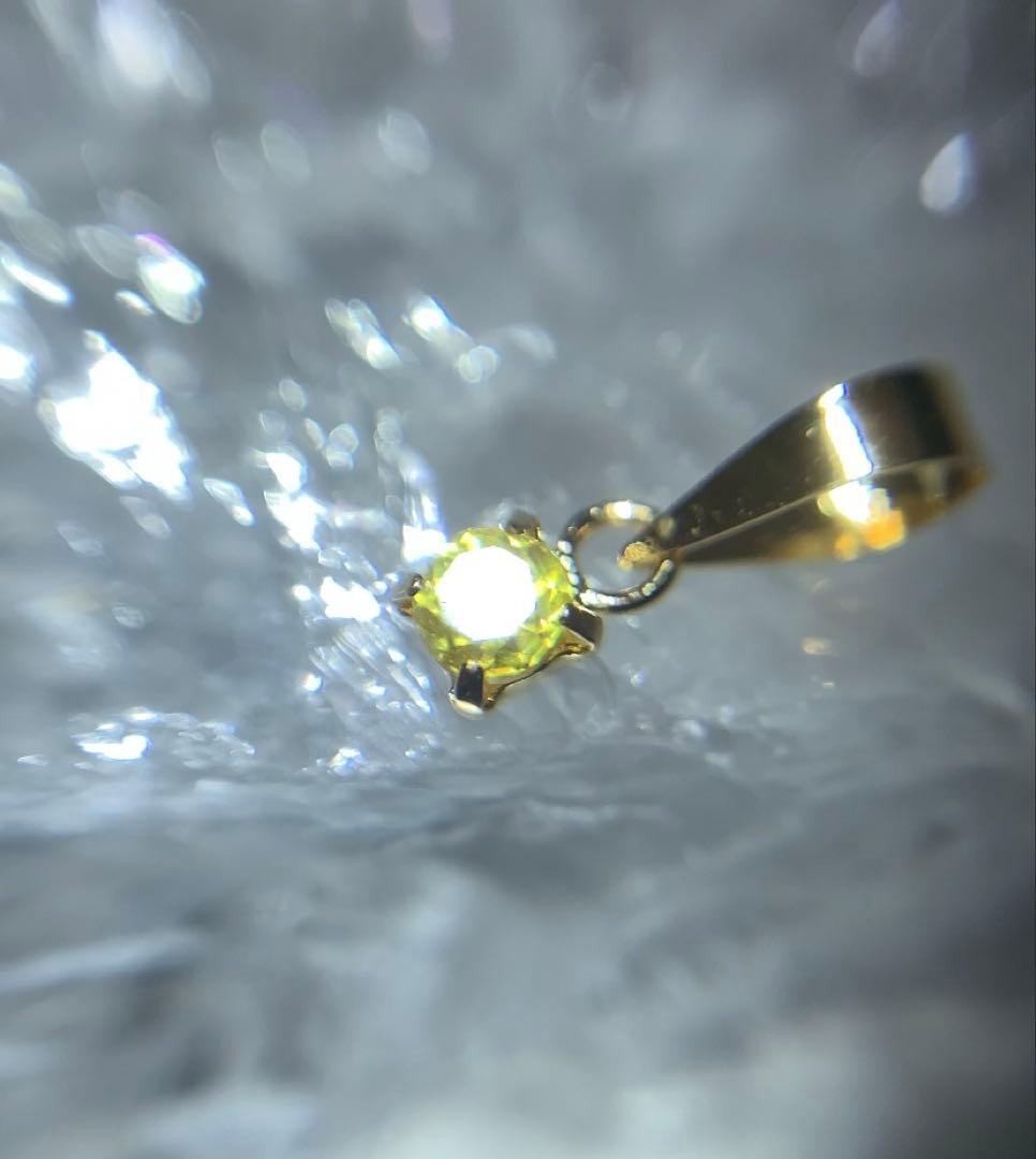 K18 スファレライト ペンダントトップ　イエロー