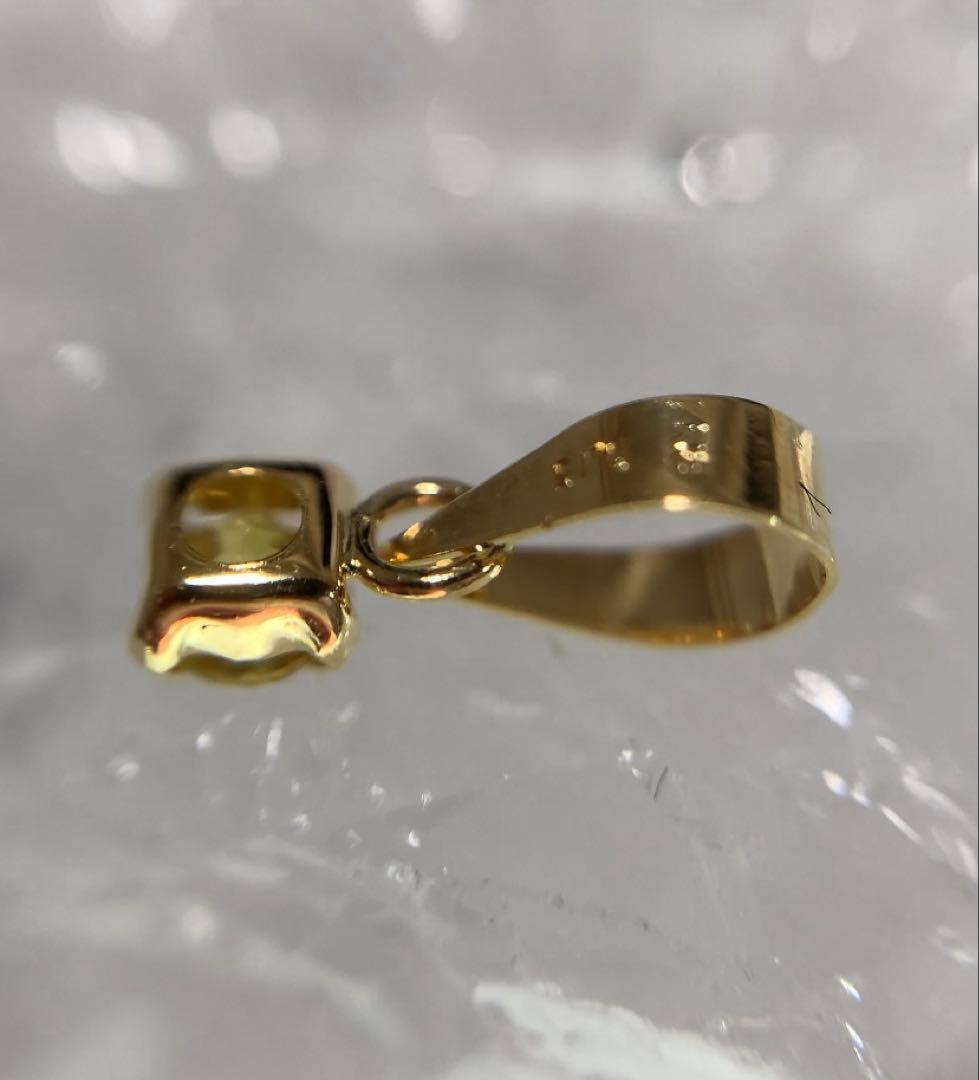 K18 スファレライト ペンダントトップ　イエロー