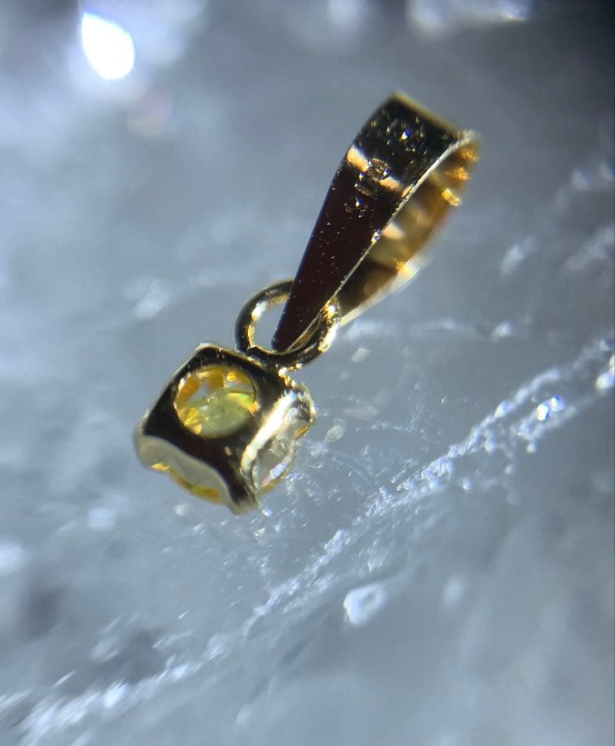 K18 スファレライト ペンダントトップ　イエロー