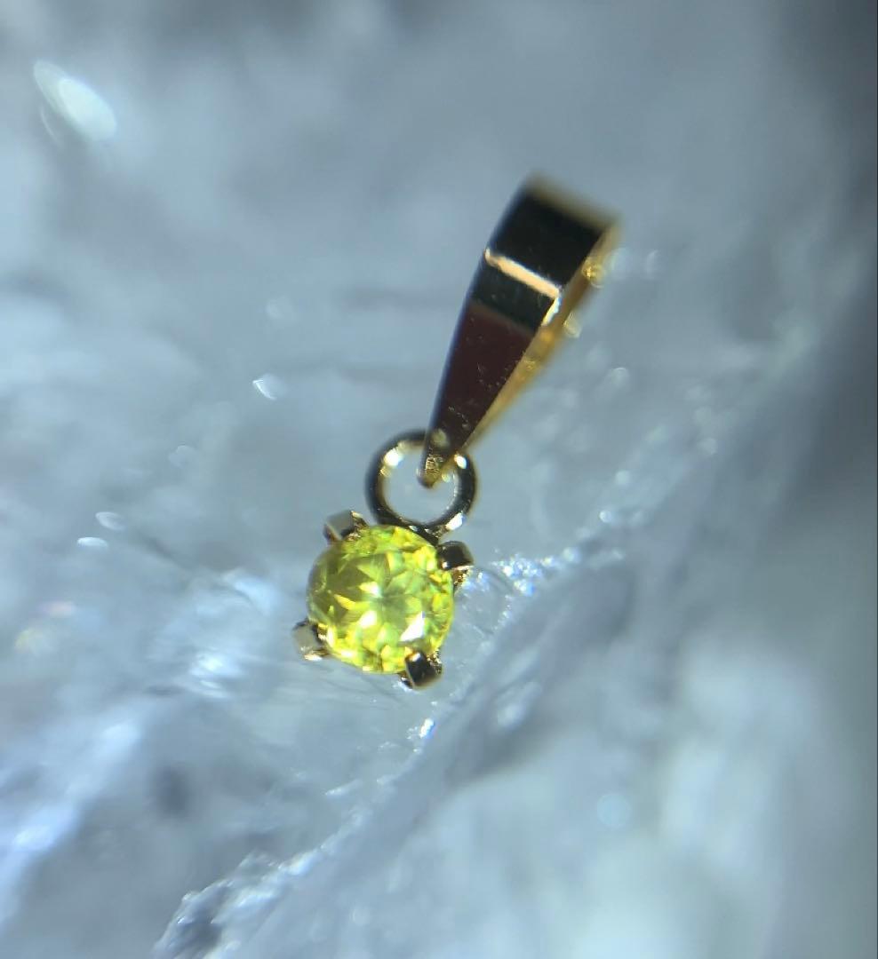 K18 スファレライト ペンダントトップ　イエロー
