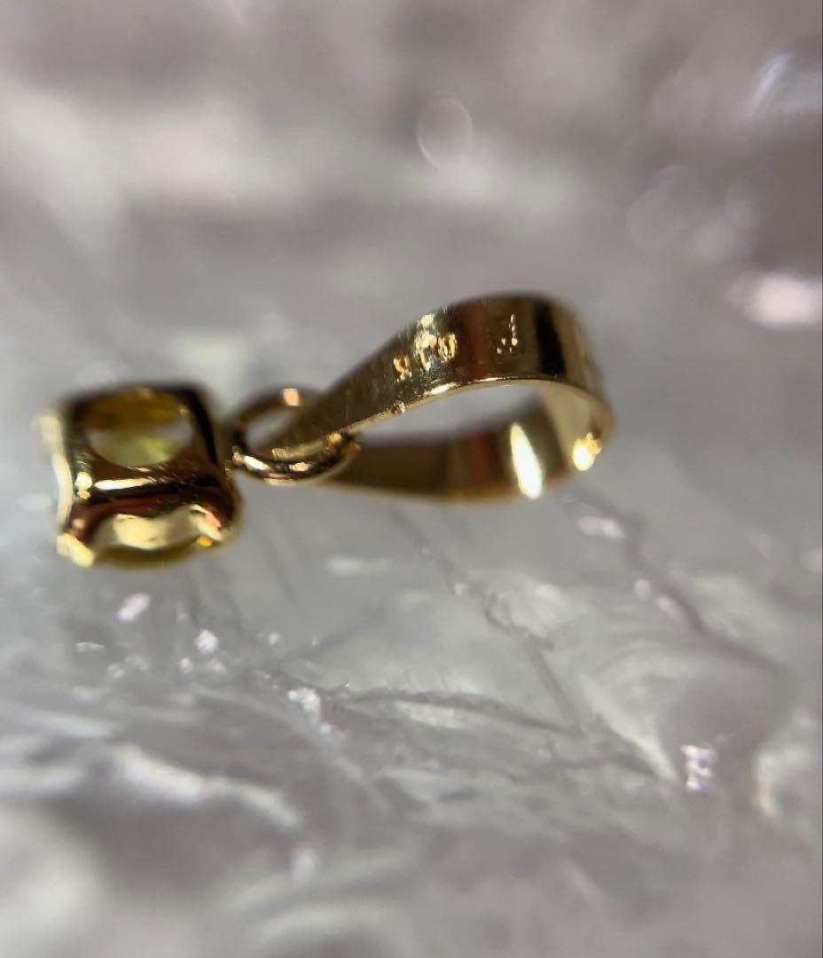 K18 スファレライト ペンダントトップ　イエロー