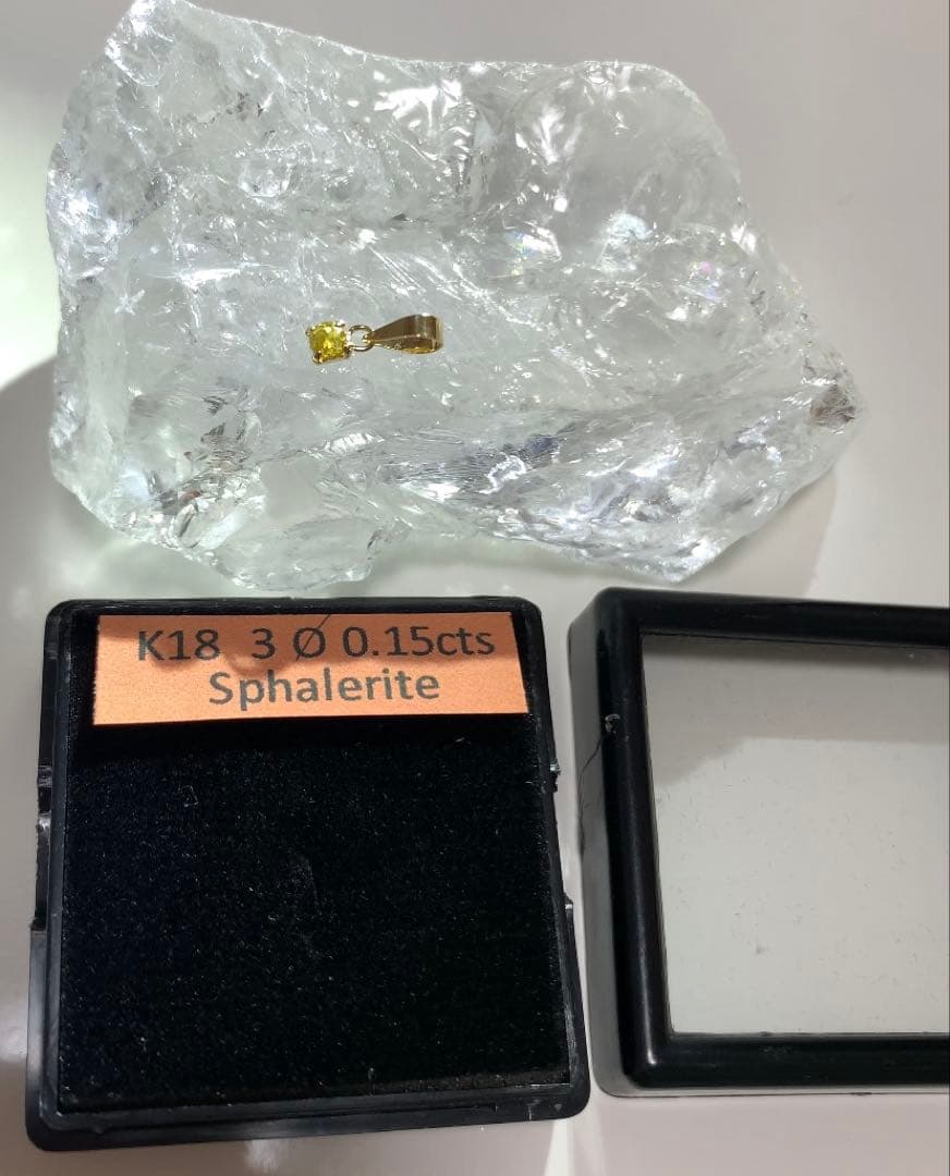 K18 スファレライト ペンダントトップ　イエロー