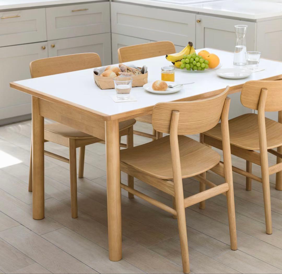 無印良品 ラウンドチェア・オーク材2脚