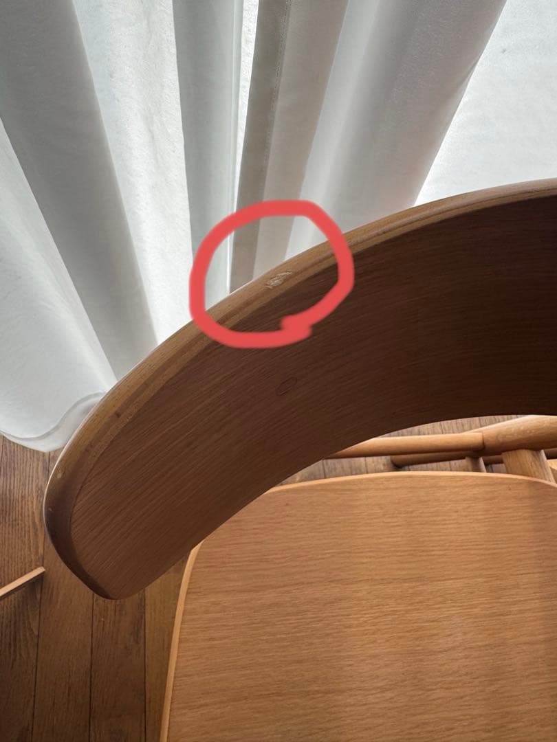 無印良品 ラウンドチェア・オーク材2脚