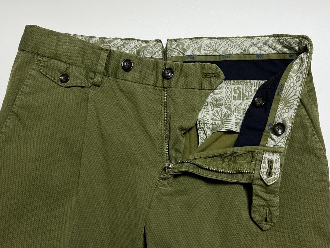 PT01 TORINO オリーブカーキ パンツ スラックス 1プリーツ 446