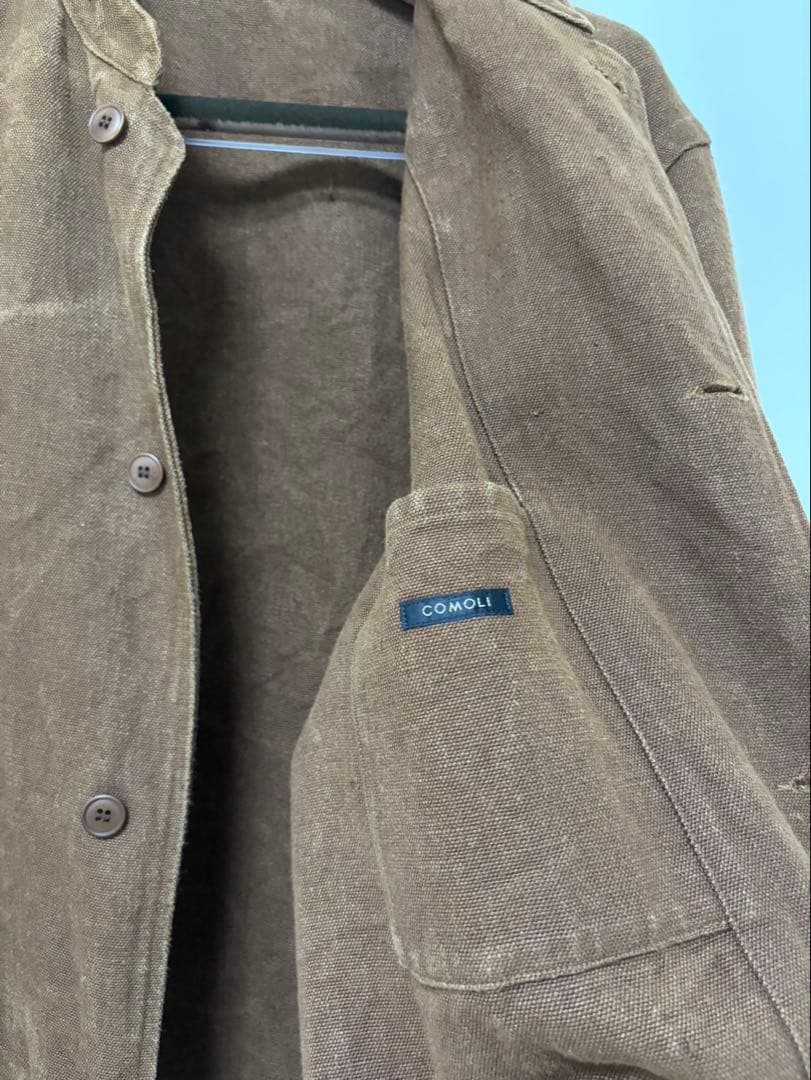 comoli コモリ　ヘンプダック スタンドカラージャケット　サイズ3