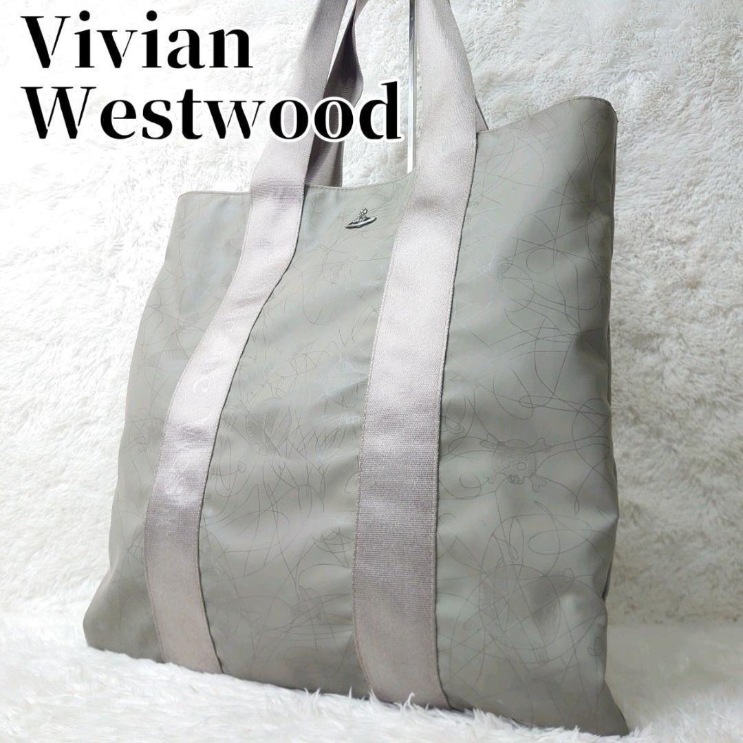Vivienne Westwood トートバッグ 大容量 オーブ ロゴテープ