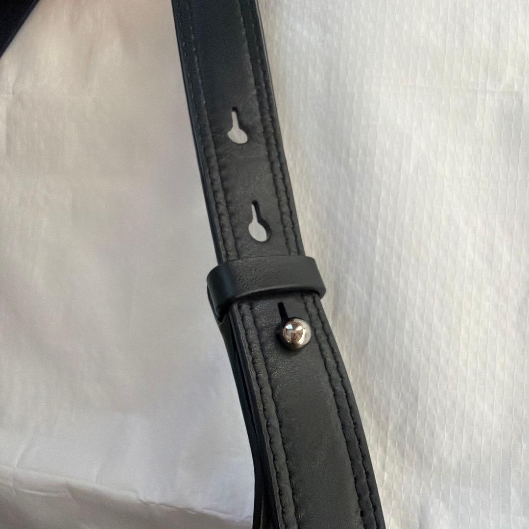 All Saints ブラックレザー ショルダーバッグ 星形模様 本革