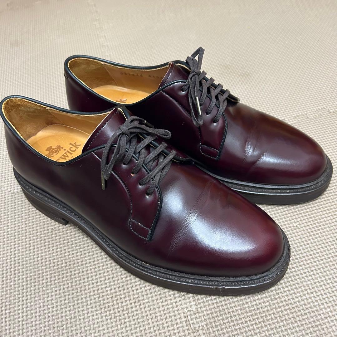Berwick プレーントゥシューズ 4406ROVI バーガンディ UK6.5
