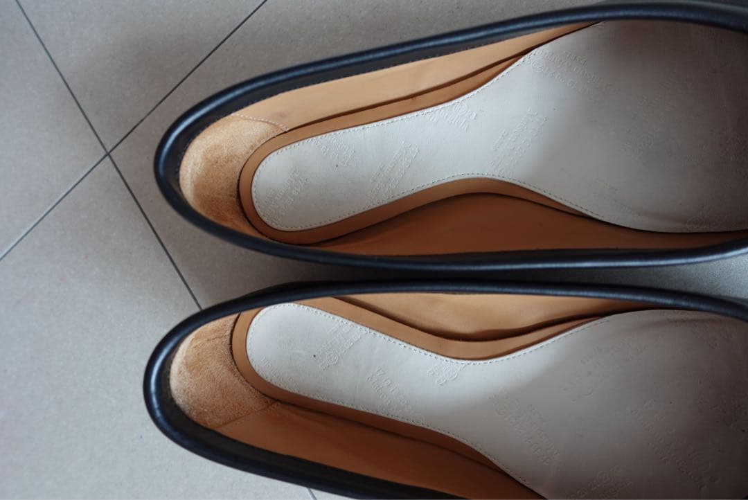 マルジェラ　足袋ブーツ　黒　パンプス　バレーシューズ