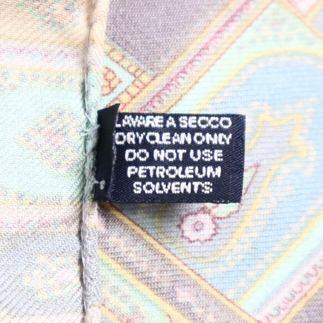 Vintage ETRO エトロ 大判 ウール シルク ストール ショール