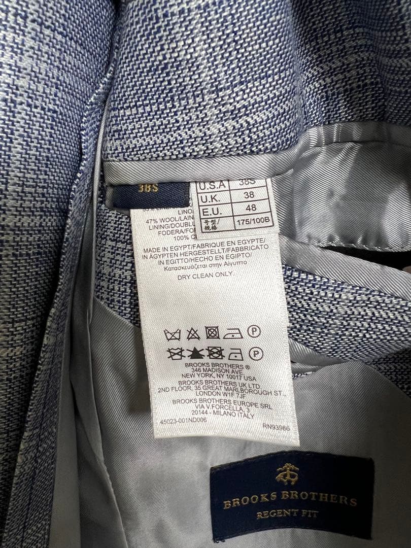 BROOKS BROTHERS REGENT FIT テーラードジャケット 38