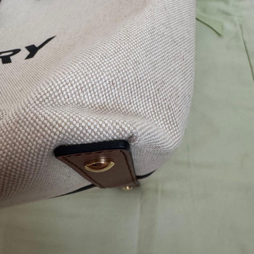 BURBERRY ラージ　ソフトベルト　トート　キャンバス　レザー　大容量