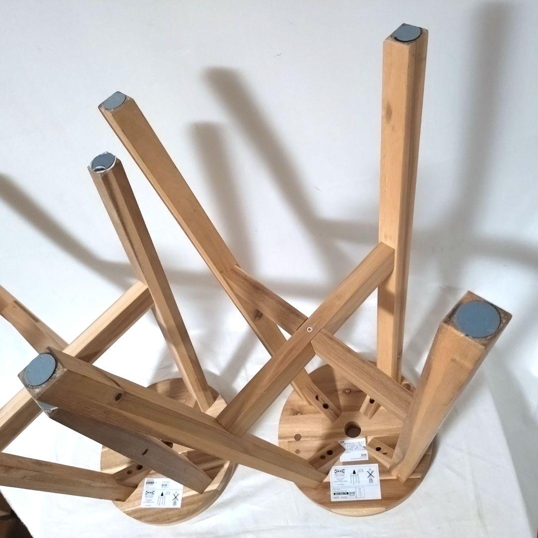 IKEA　イケア　SKOGSTA　ハイスツール　カウンターチェア　2脚セット