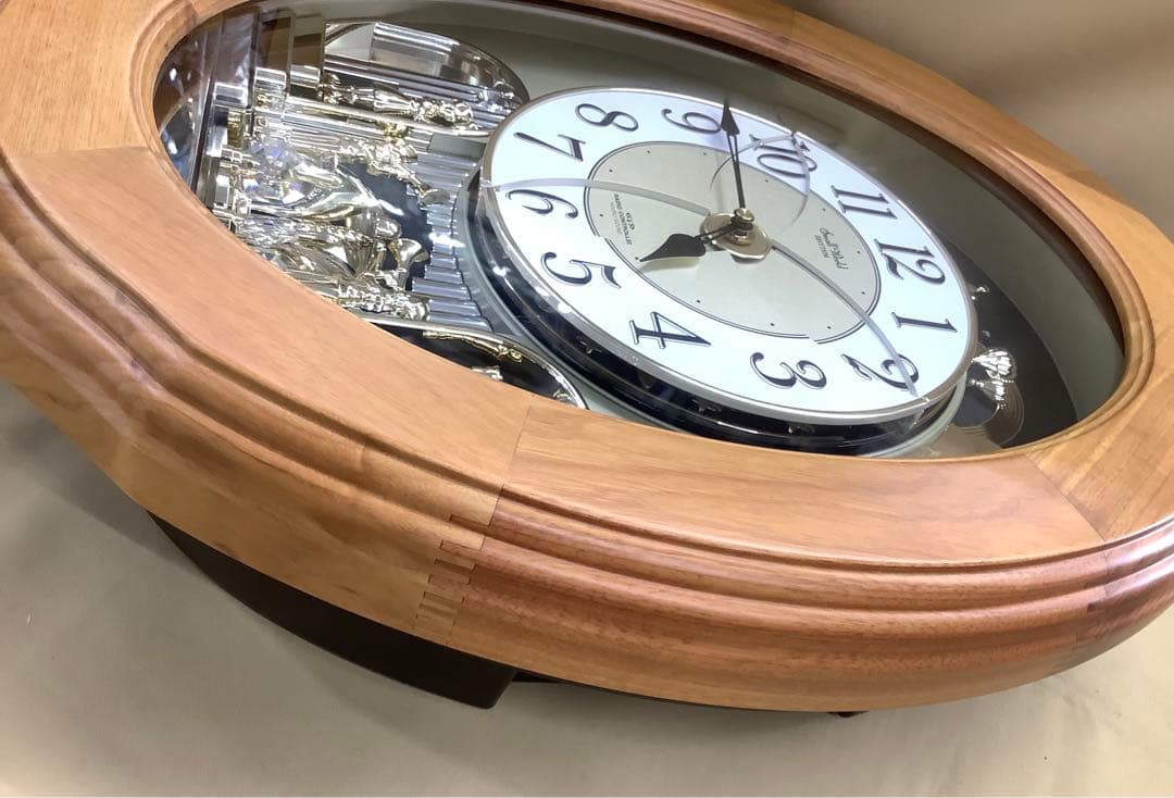 リズム時計 スモールワールド電波からくり時計 4MN422RA