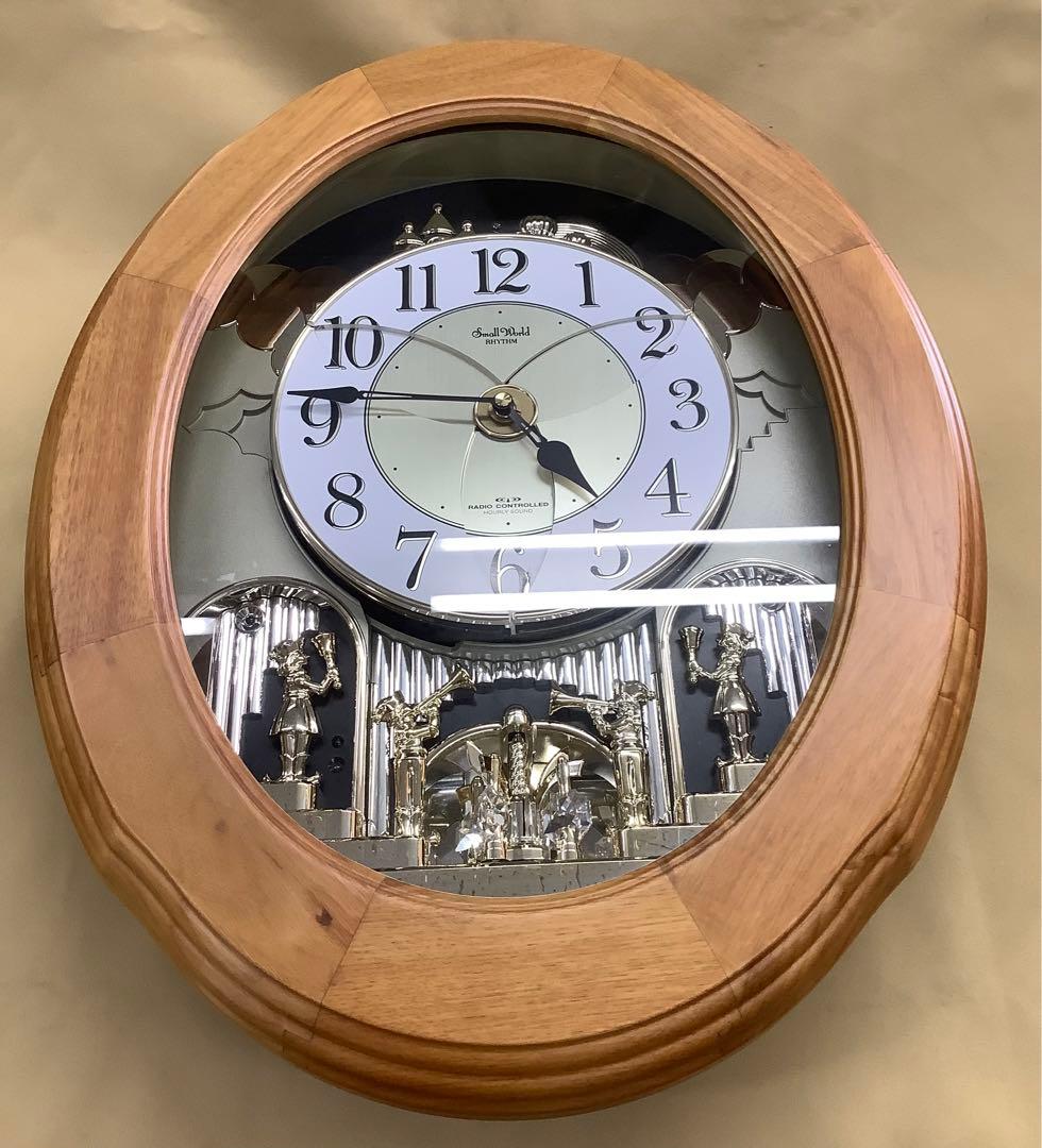 リズム時計 スモールワールド電波からくり時計 4MN422RA