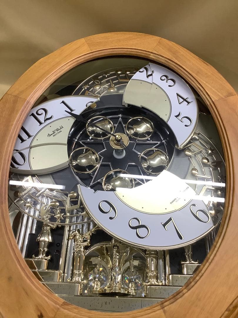 リズム時計 スモールワールド電波からくり時計 4MN422RA