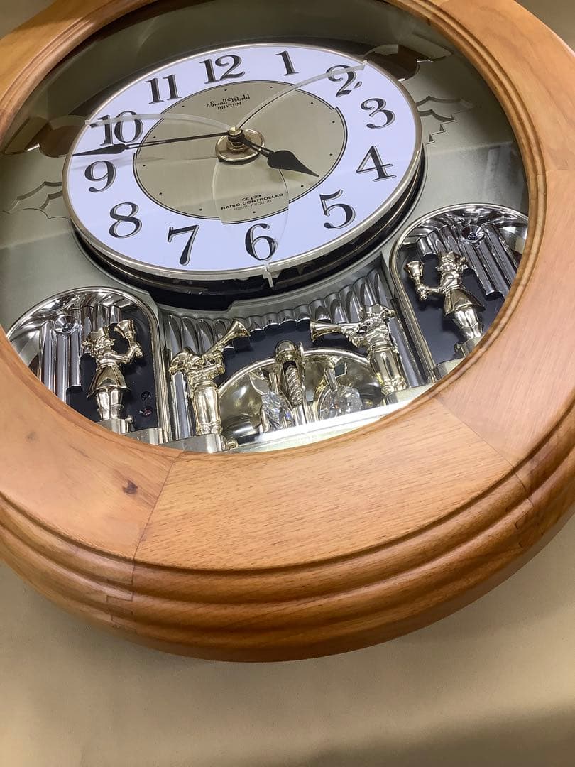 リズム時計 スモールワールド電波からくり時計 4MN422RA