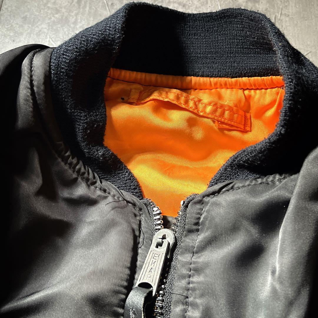 USA製 レザー革胸タグ　90S アヴィレックス MA-1 フライトジャケット