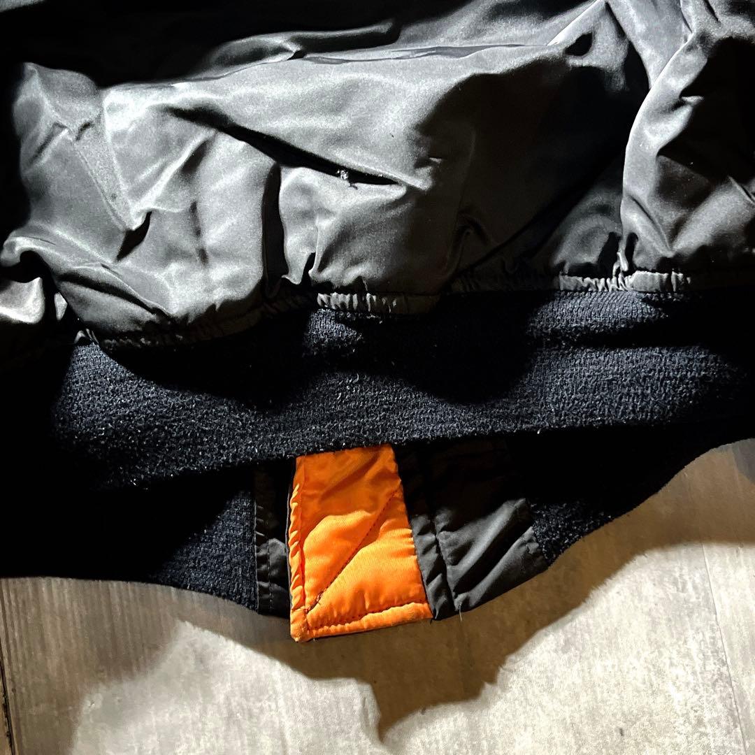 USA製 レザー革胸タグ　90S アヴィレックス MA-1 フライトジャケット