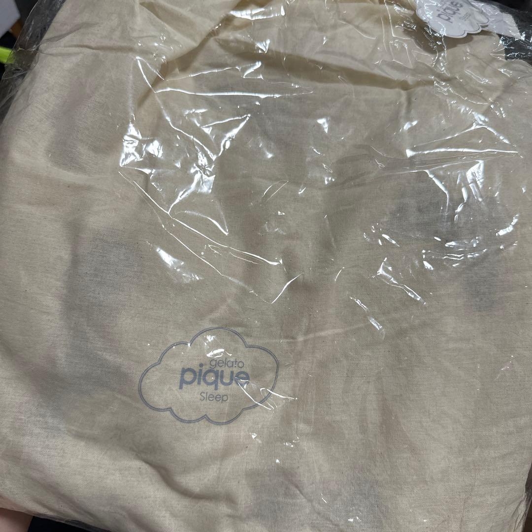 ジェラートピケ　ベア　寝具　2点セット　ダブル　ベージュ