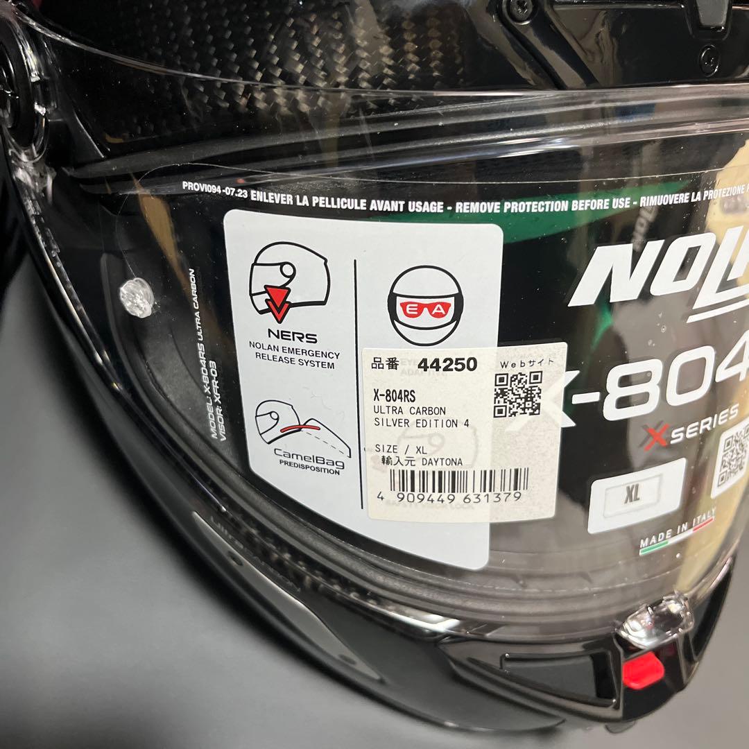 ノーラン　試着1分以内　未使用NOLAN X-804RS XL カーボン