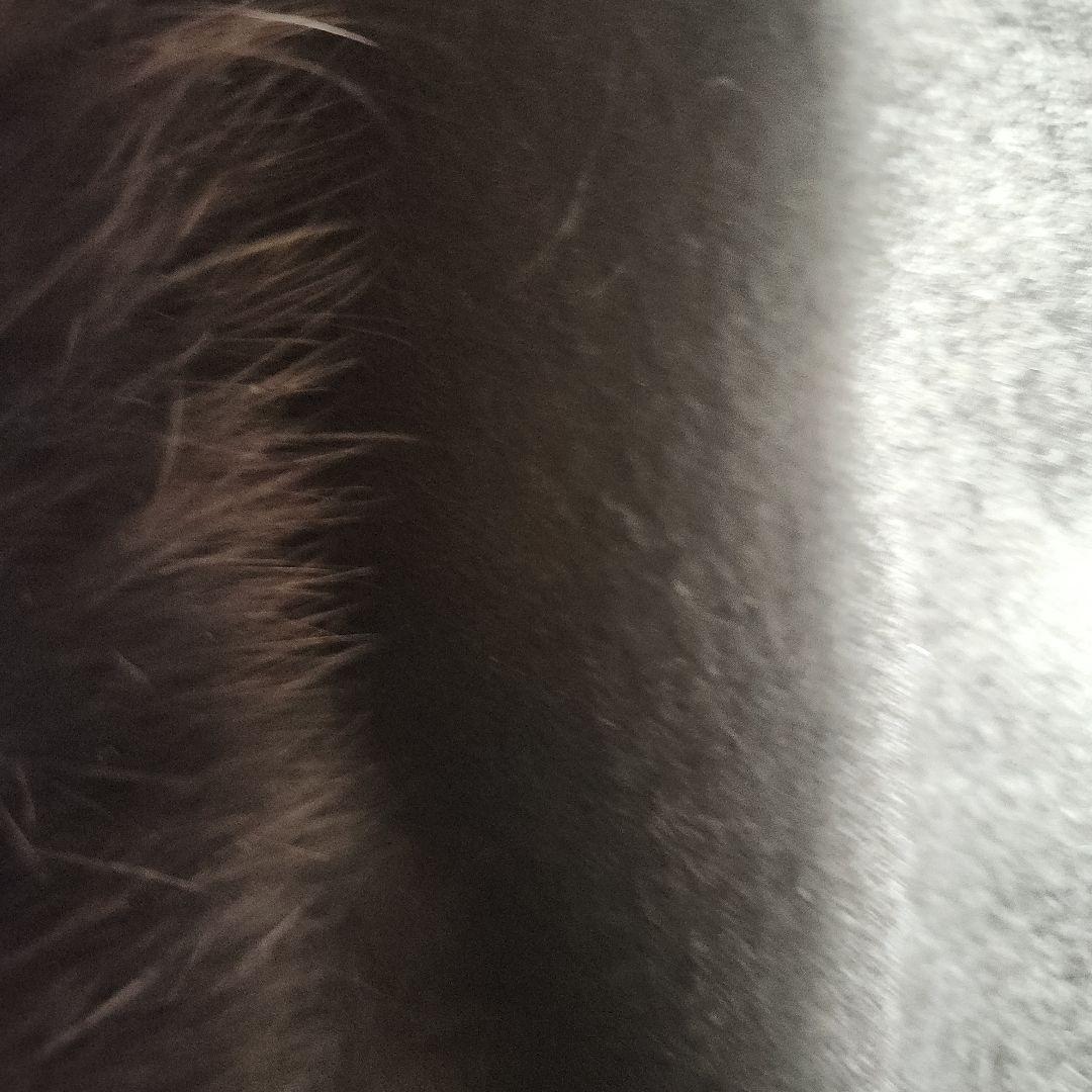 カシミヤ100% ブラウンファーポンチョ