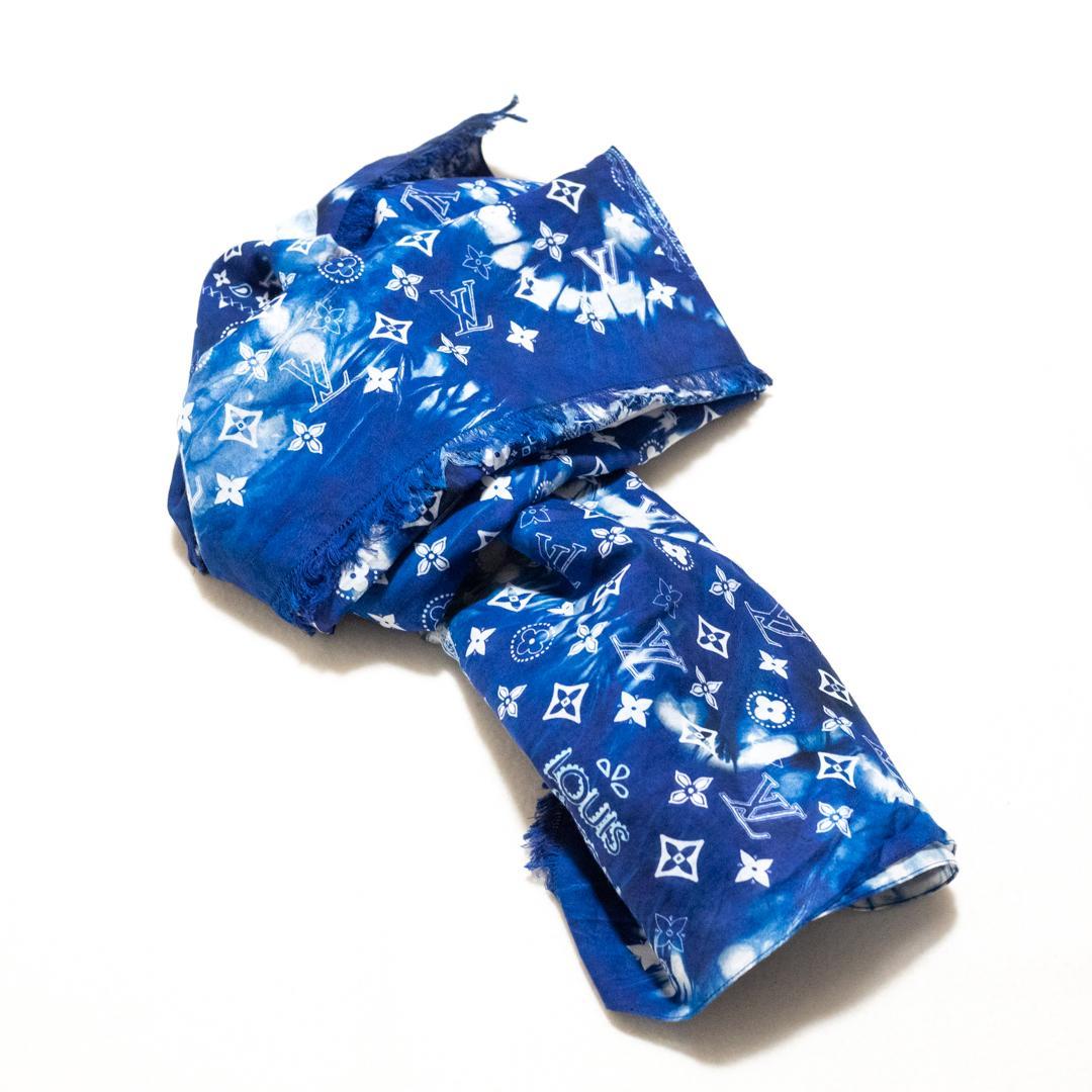 LOUIS VUITTON ブルーモノグラム ストール