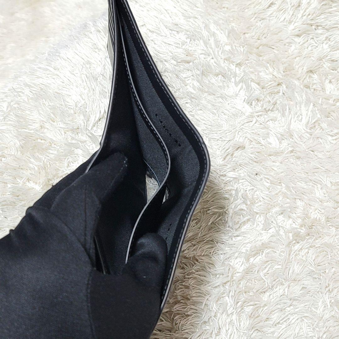 未使用 コーチ クロコ型押し レザー 3-IN-1財布 カードケース ブラック