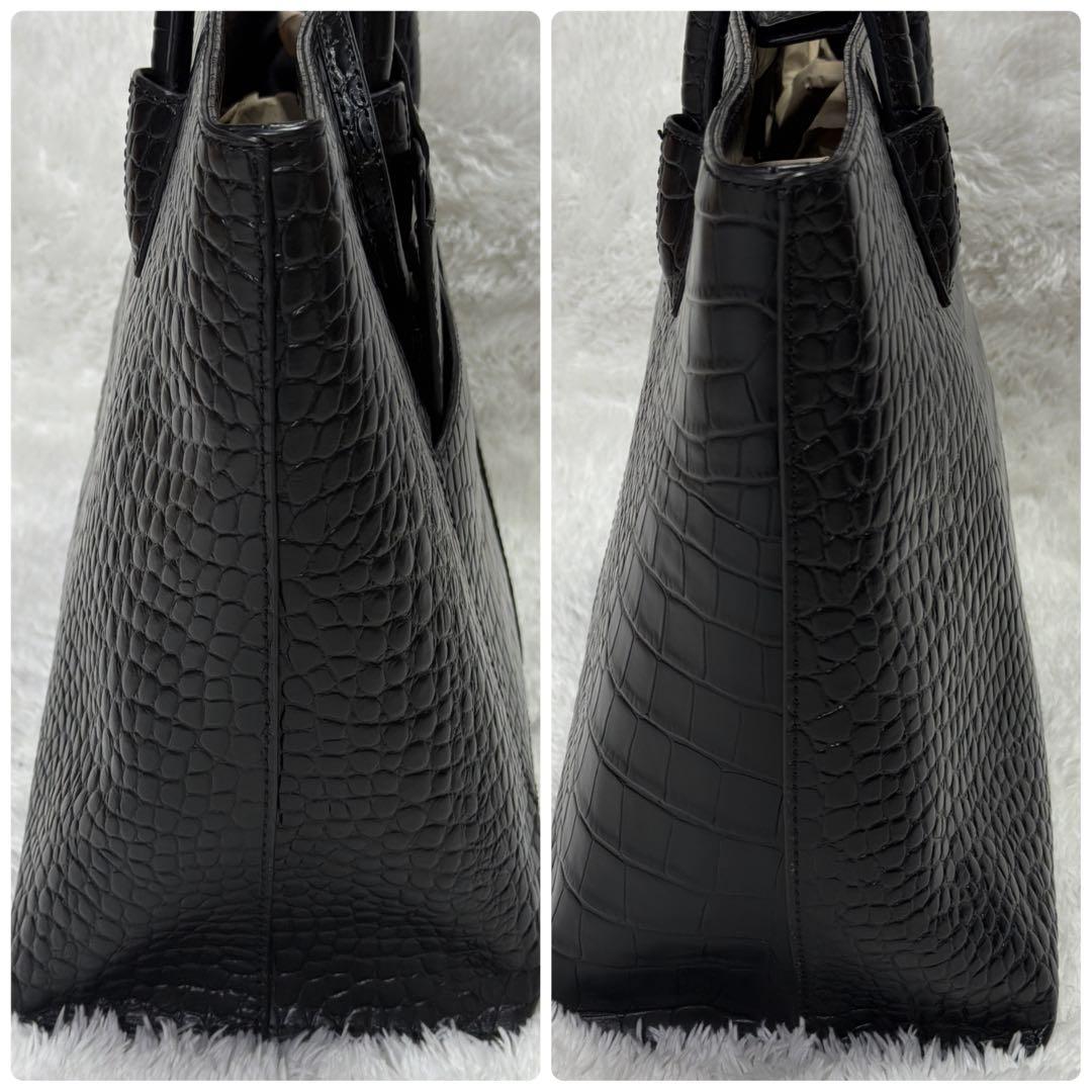 マッキントッシュフィロソフィー レザートートバッグ クロコ型押し A4 三陽商会