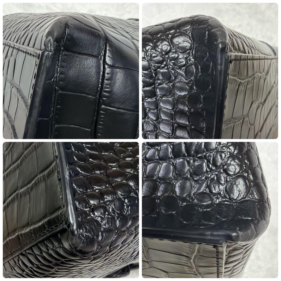 マッキントッシュフィロソフィー レザートートバッグ クロコ型押し A4 三陽商会