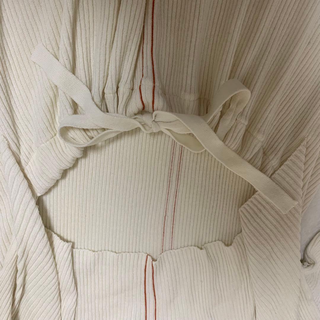 TAN タン ステッチリブニットワンピース サイズF