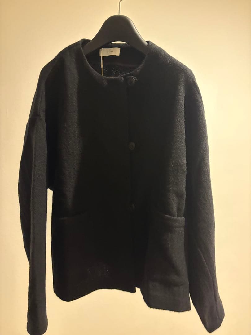 ウールクルーネックジャケット　かぐれ