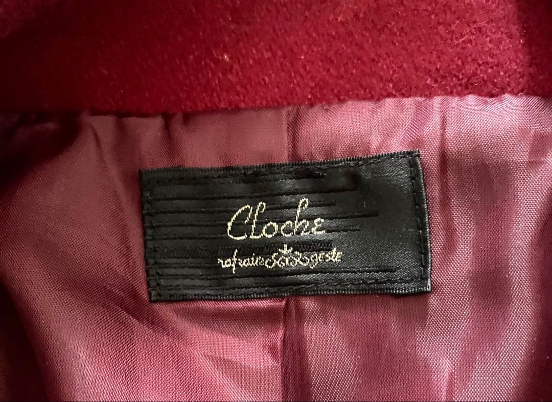 【最終値下げ】昭和レトロ　赤　コート　2way Cloche ビンテージ　￼