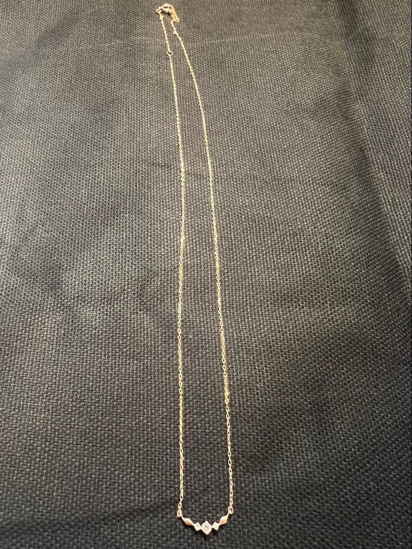 k10 ピンクゴールド　ダイヤモンドネックレス