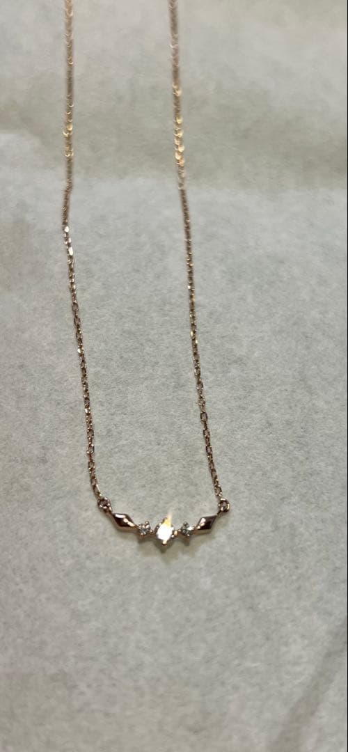 k10 ピンクゴールド　ダイヤモンドネックレス