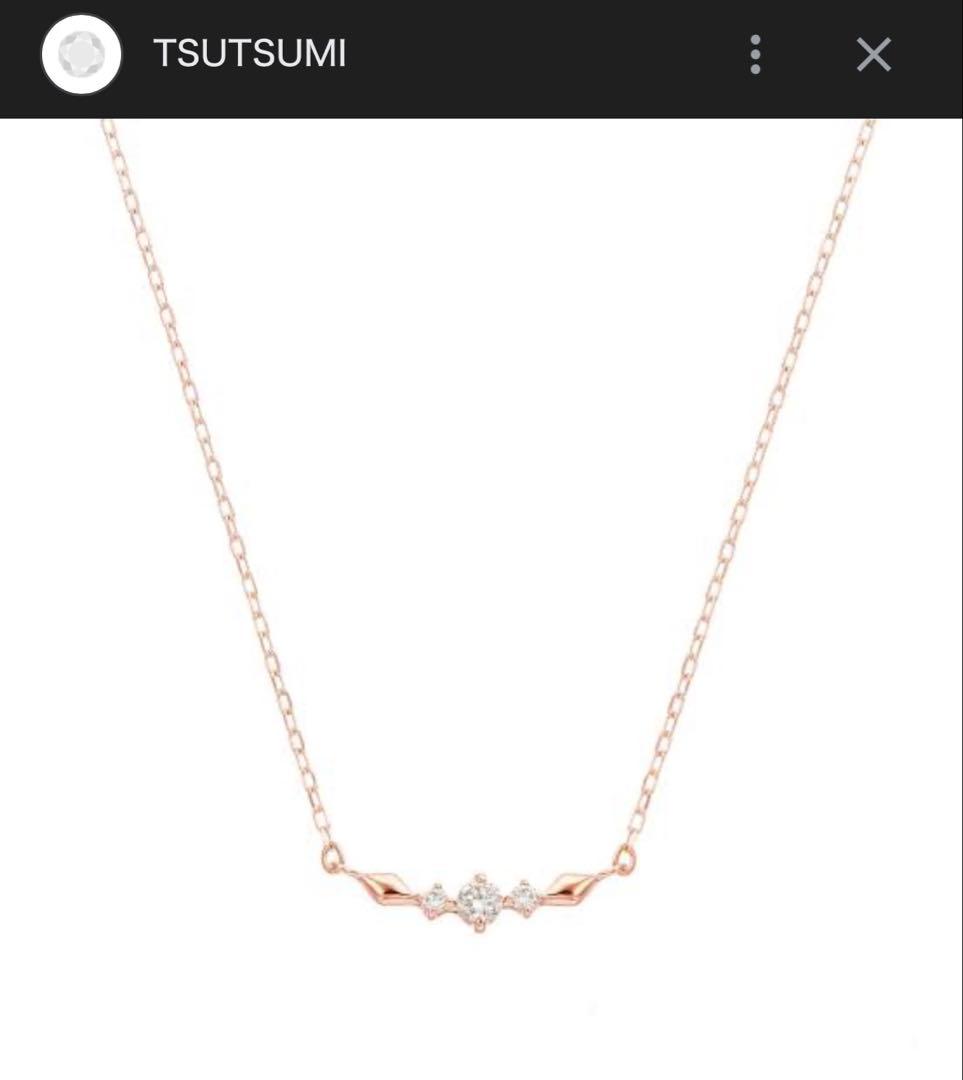 k10 ピンクゴールド　ダイヤモンドネックレス