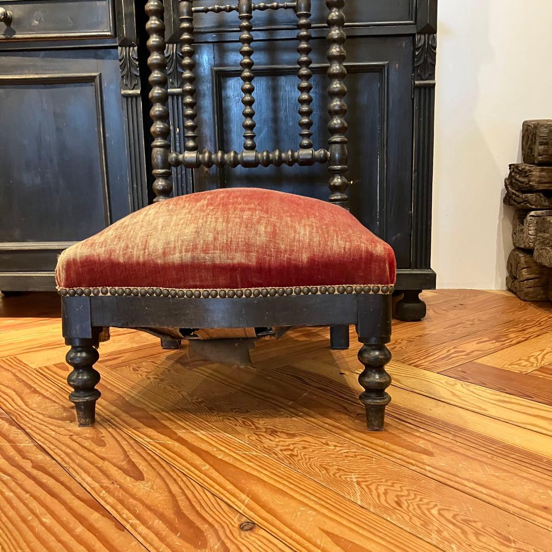 アンティークチェア　ロータイプ　赤