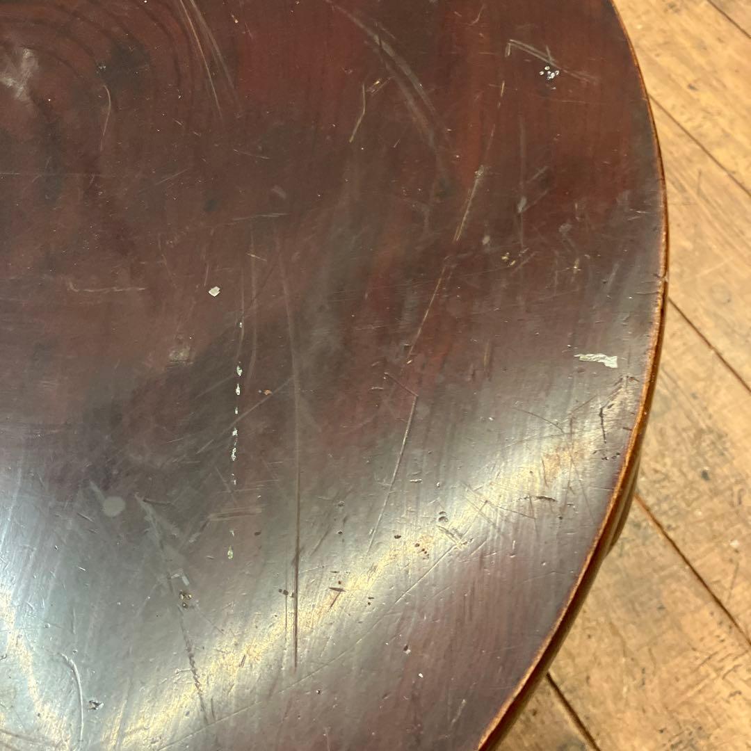 昭和レトロ 当時物 古家具 木製 テーブル 座卓 円卓 ちゃぶ台 ビンテージ