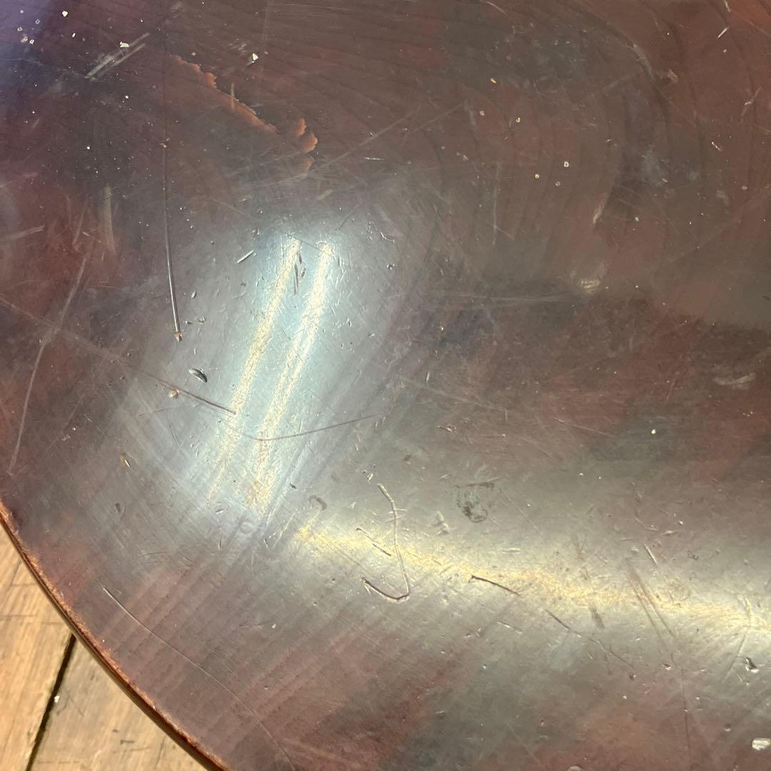 昭和レトロ 当時物 古家具 木製 テーブル 座卓 円卓 ちゃぶ台 ビンテージ