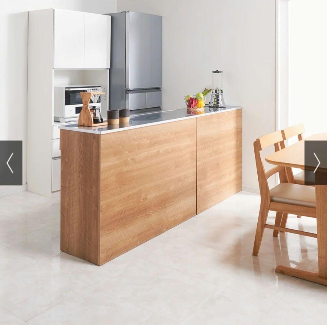 ディノス ステンレストップ間仕切りカウンター　幅139cm